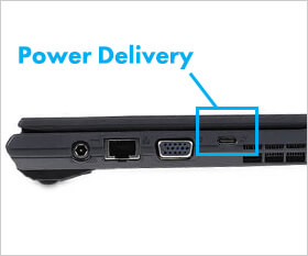 本体への充電可能なPowerDelivery対応 USB Type-Cコネクタ搭載