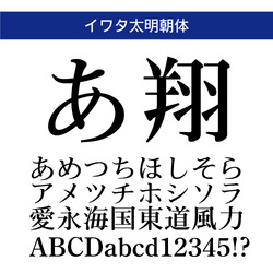 イワタ書体ライブラリー Ver.4 Windows版 TrueType イワタ特太明朝体Plus o7r6kf1 イワタ書体ライブラリー Ver.4 Windows版 TrueType イワタ特太明