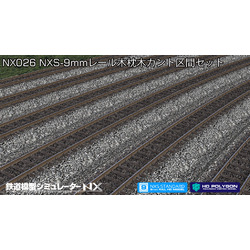 鉄道模型シミュレーターNX026NXS-9mmレール木枕木カント区間セット