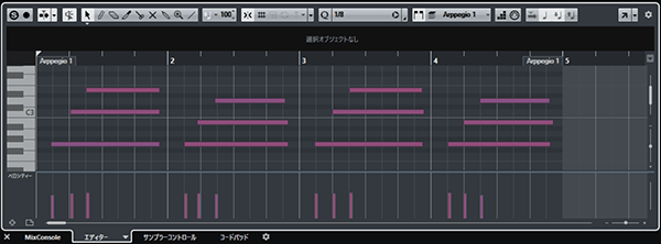 MIDIレコーディング画面