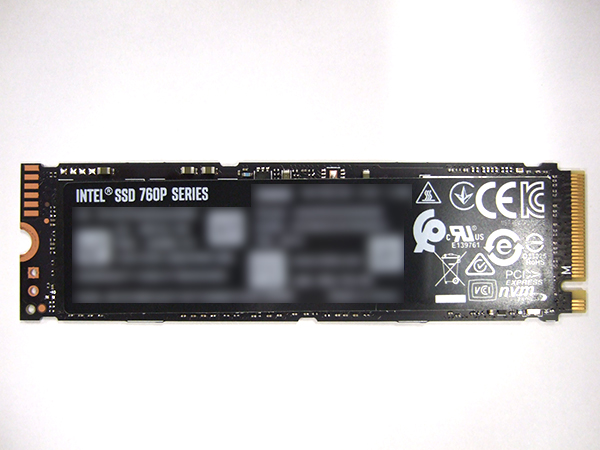 Intel SSD 760p シリーズ