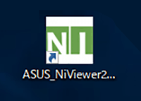 デスクトップの「ASUS_NIViewer2_(x64)」をダブルクリックして開く