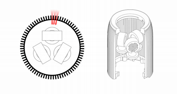 MDRILL ONEの3つのコンデンサーを搭載した内部構造