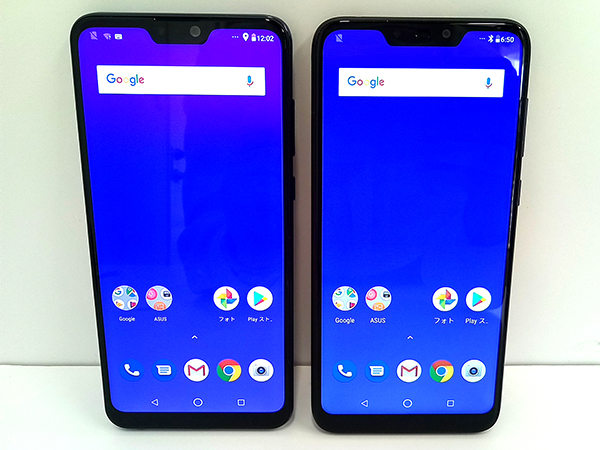 ZenFone Max Pro(M2)、右：ZenFone Max (M2)