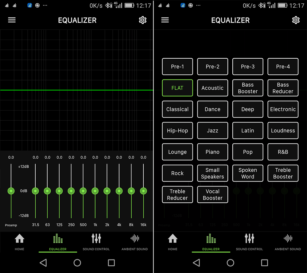 画面：EarStudioのイコライザー設定