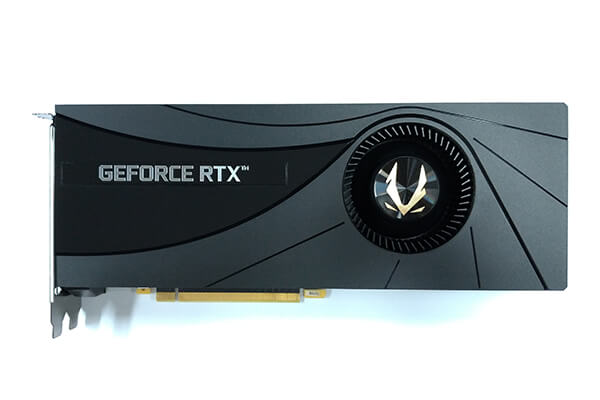 ZOTAC製GeForce RTX 2080 SUPERカードの全体図