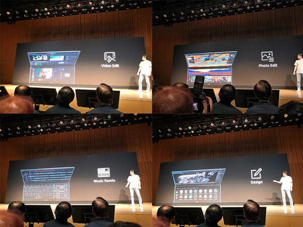 ZenBook Pro Duoでのビデオ、画像、音楽、デザイン編集提案