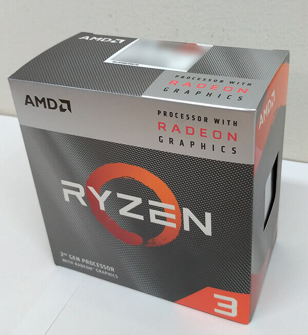 Ryzen 3 3200Gのパッケージ