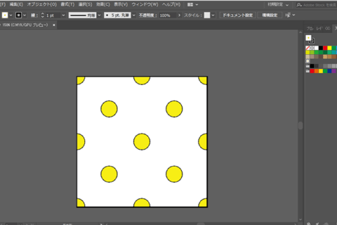 Adobe Illustrator CCでドットのパターンを作るのイメージ画像