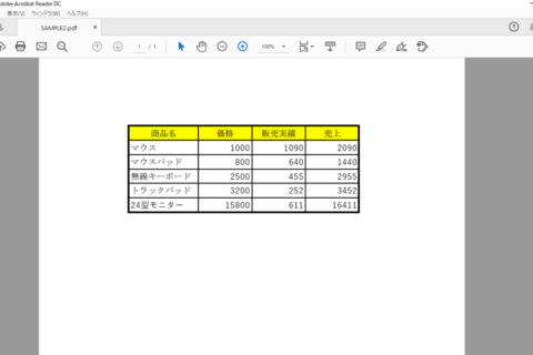 PDF文書内の表をExcelで編集する方法のイメージ画像