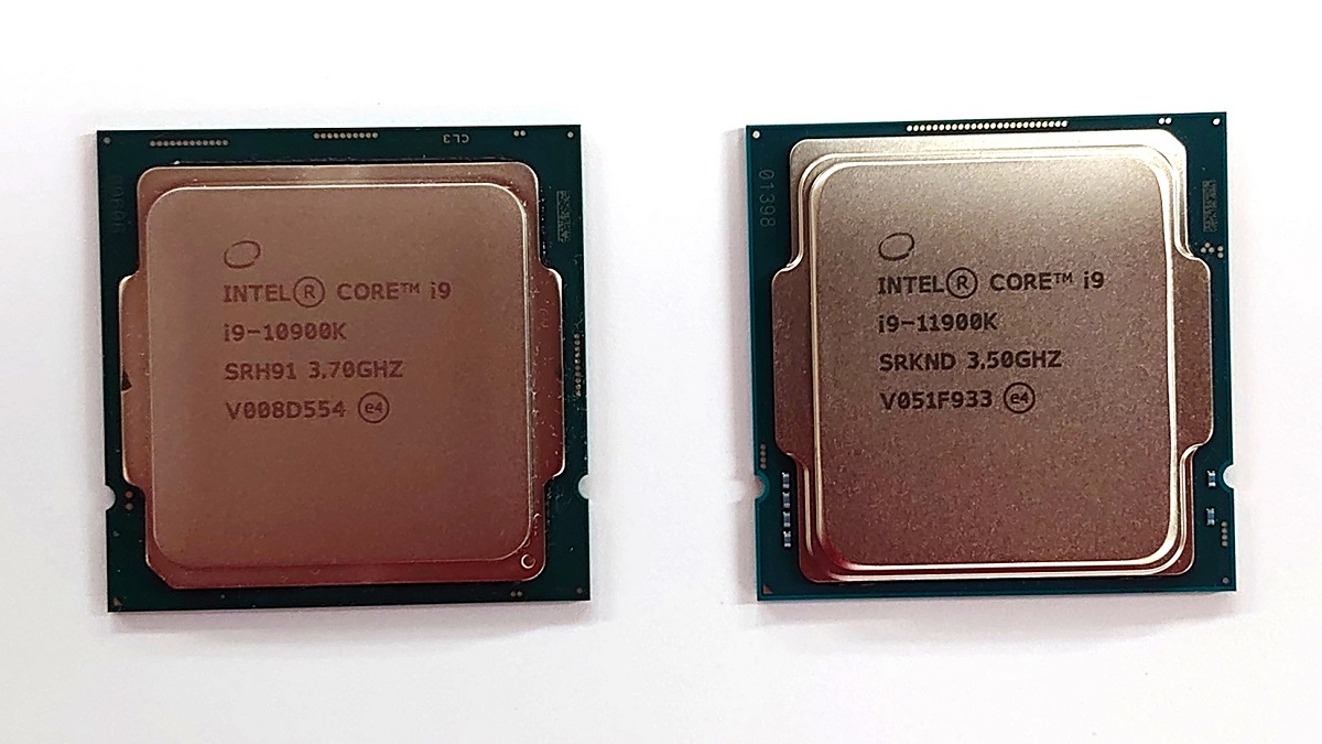 左：Core i9-10900K、右：Core i9-11900K