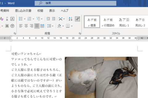 Wordで文章を改行しても画像や図形がついてこないよう設定する方法のイメージ画像