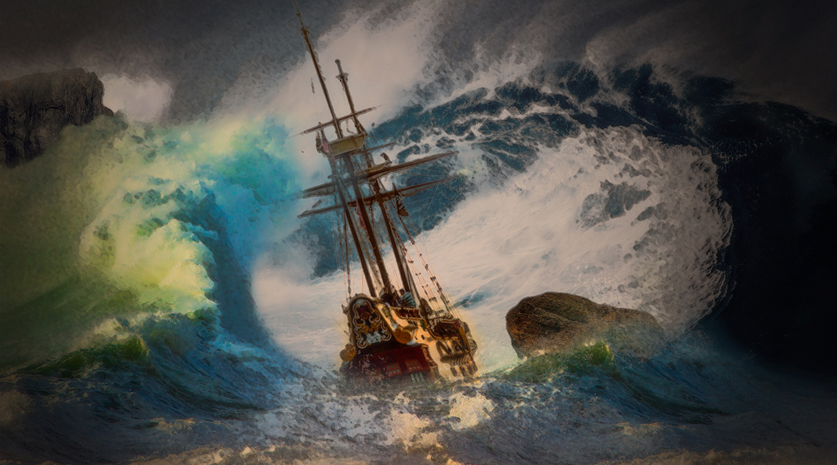 Photoshopでのマウス操作でウィリアム・ターナー風の描画をデジタル