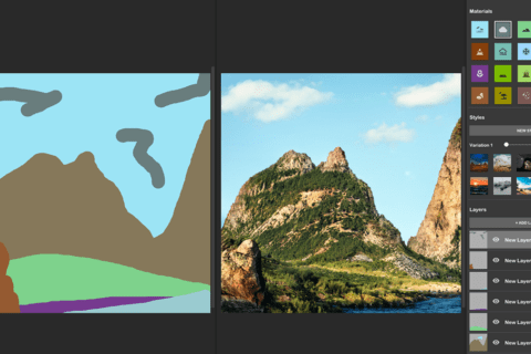 「NVIDIA Canvas」AIでイラストを風景画像に変換するフリーツールのイメージ画像