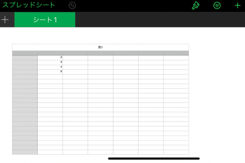 iPhone「Numbers」アプリの基本操作のイメージ画像