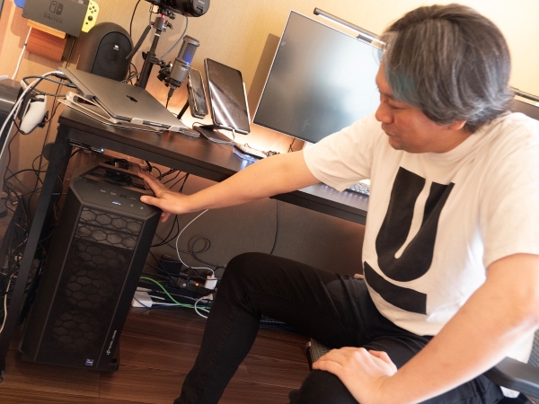 いつも使っているマシンと朝倉さん