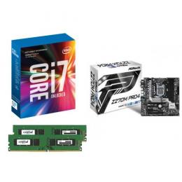 Intel Core i7 7700K+DDR4-2400 8GBx2枚+ASRock Z270M Pro4 3点セット