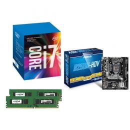 Intel Core i7 7700+DDR4-2400 8GBx2枚+ASRock B250M-HDV 3点セット