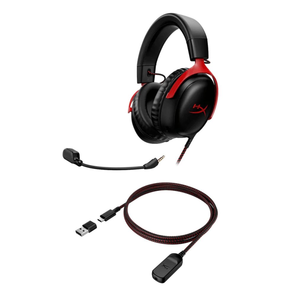 HyperX Cloud III Gaming Headset Black-Red 727A9AA | パソコン