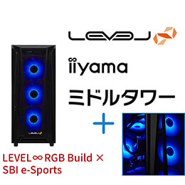 ＜パソコン工房＞【SBI e-Sportsコラボ】第13世代インテル Core i7とGeForce RTX 3060搭載ミドルタワーゲーミングPC / iiyama LEVEL-R67A-LC137-RBX-SBIe [RGB Build]