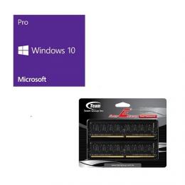 Windows 10 Pro 64Bit DSP + TEAM TED48GM2400C16DC01 [DDR4-2400 4GBx2] バンドルセット