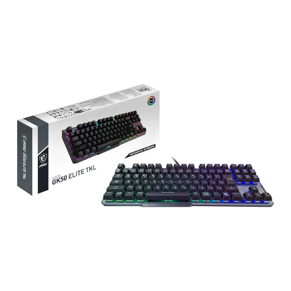 【新品未使用】MSI ゲーミングキーボード GK50 ELITE TKL MSI VIGOR GK50 ELITE TKL KAILH RED GAMING KEYBOARD