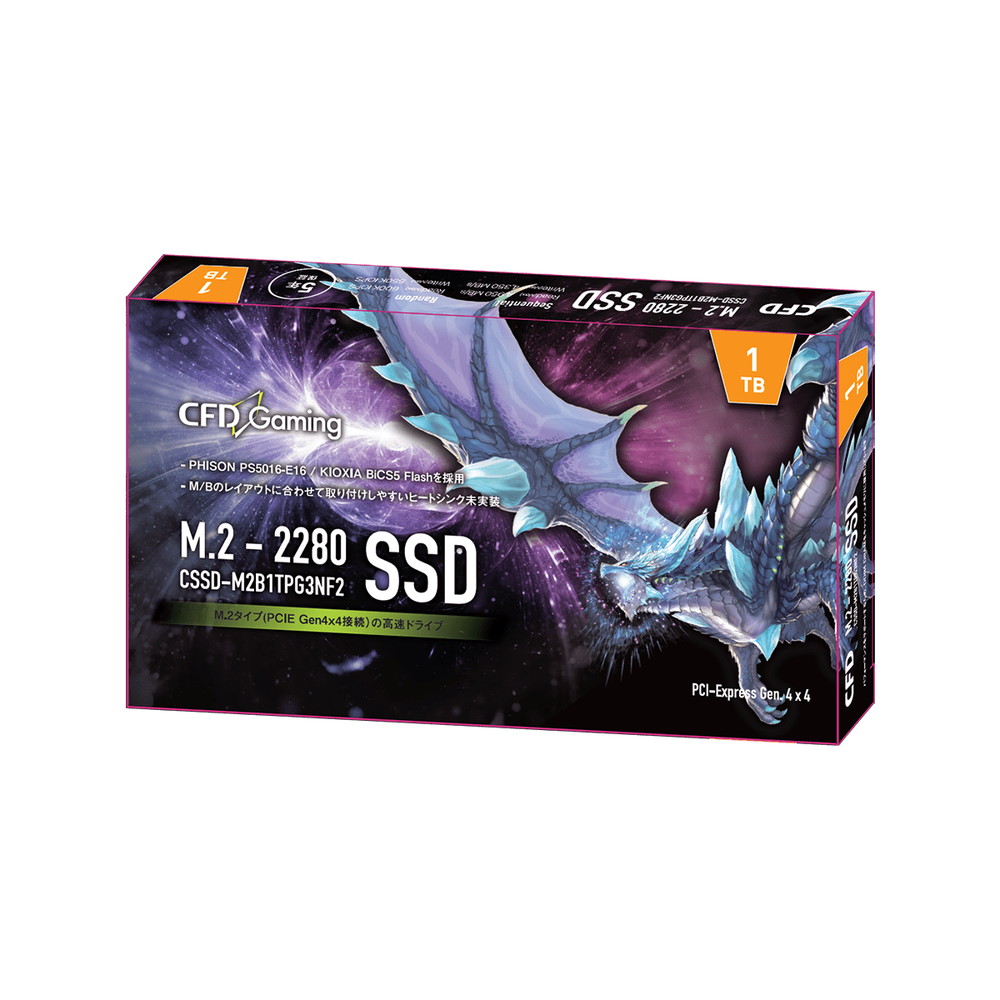 PCパーツ CFD M.2 1TB CSSD-M2B1TPG3VNF CSSD-M2B1TPG3VNF | CFD Gaming PG3VNF ゲーミングモデル M.2