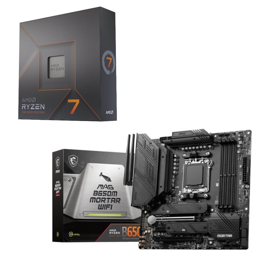 セット商品 AMD Ryzen 7 7700X BOX + MSI MAG B650M MORTAR WIFI