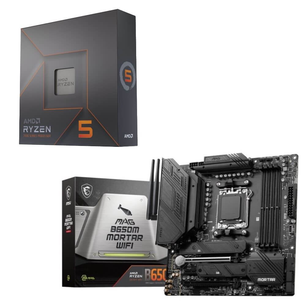 セット商品 AMD Ryzen 5 7600X BOX + MSI MAG B650M MORTAR WIFI