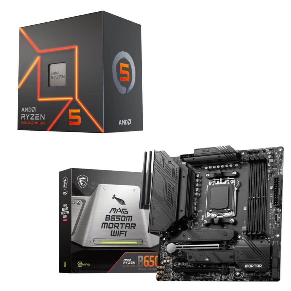 セット商品 AMD Ryzen 5 7600 BOX + MSI MAG B650M MORTAR WIFI セット