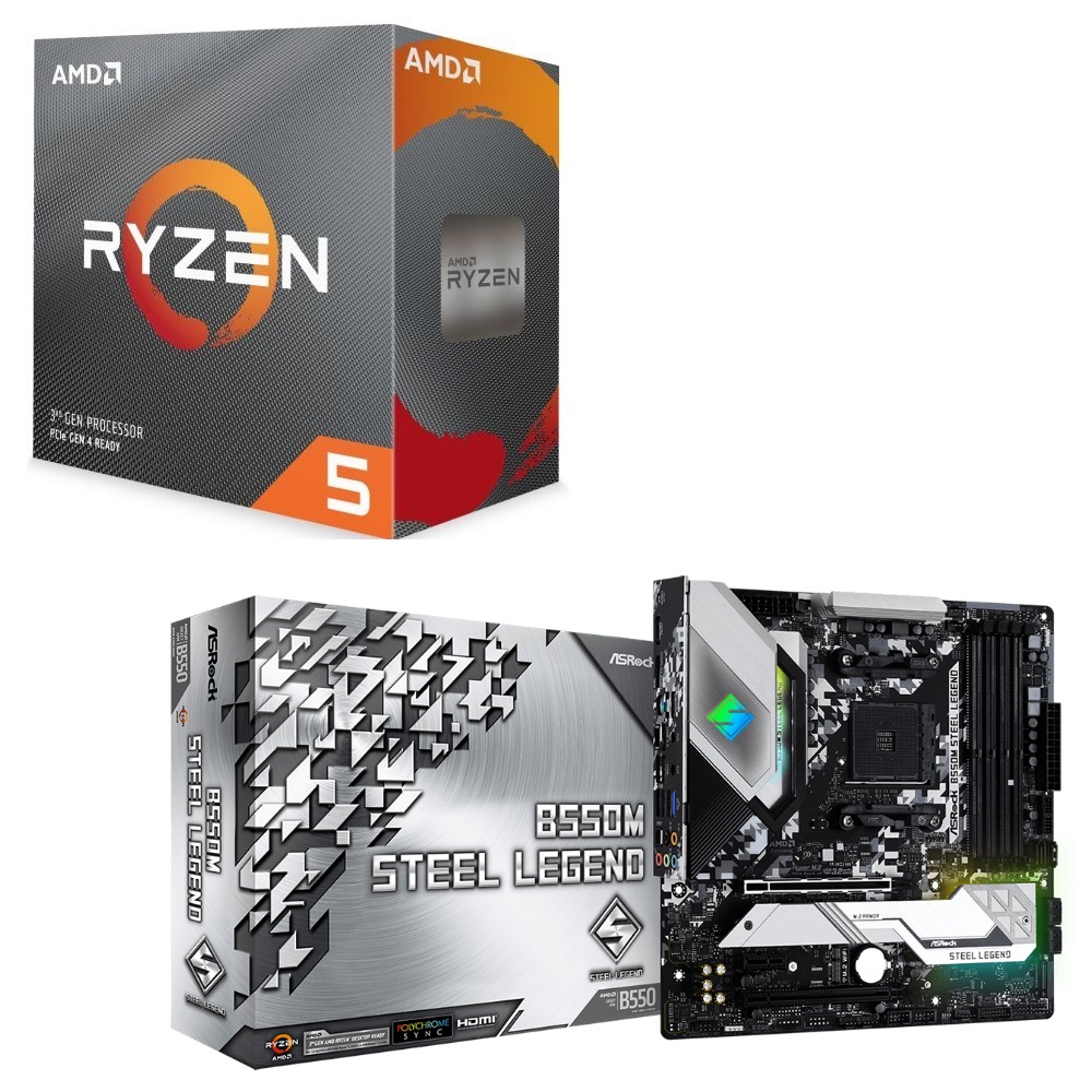 B450 STEEL LEGEND、Ryzen5 3600 、メモリ16G - PCパーツ