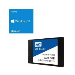 ＜Dell デル＞ Windows 10 Home 64Bit DSP + Western Digital WD Blue 3D NAND SATA WDS250G2B0A バンドルセット パーツセット