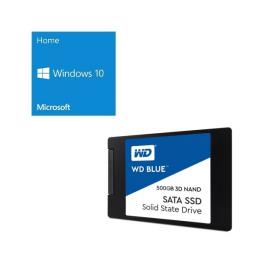 Windows 10 Home 64Bit DSP + Western Digital WD Blue 3D NAND SATA WDS500G2B0A バンドルセット