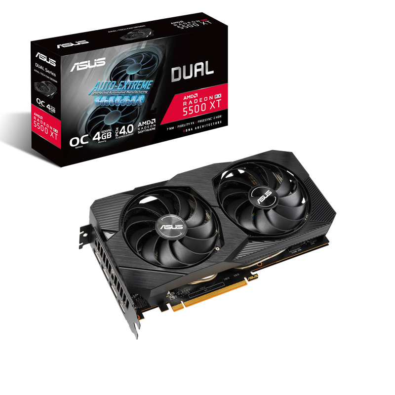 ASUS DUAL-RX5500XT-O4G-EVO　17,578円 送料無料 RX 5500 XT グラフィックカード など【パソコン工房】