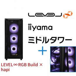 ＜パソコン工房＞【hapiコラボ】第13世代インテル Core i7とGeForce RTX 3060搭載ミドルタワーゲーミングPC / iiyama LEVEL-R67A-LC137-RBX-hapi [RGB Build]
