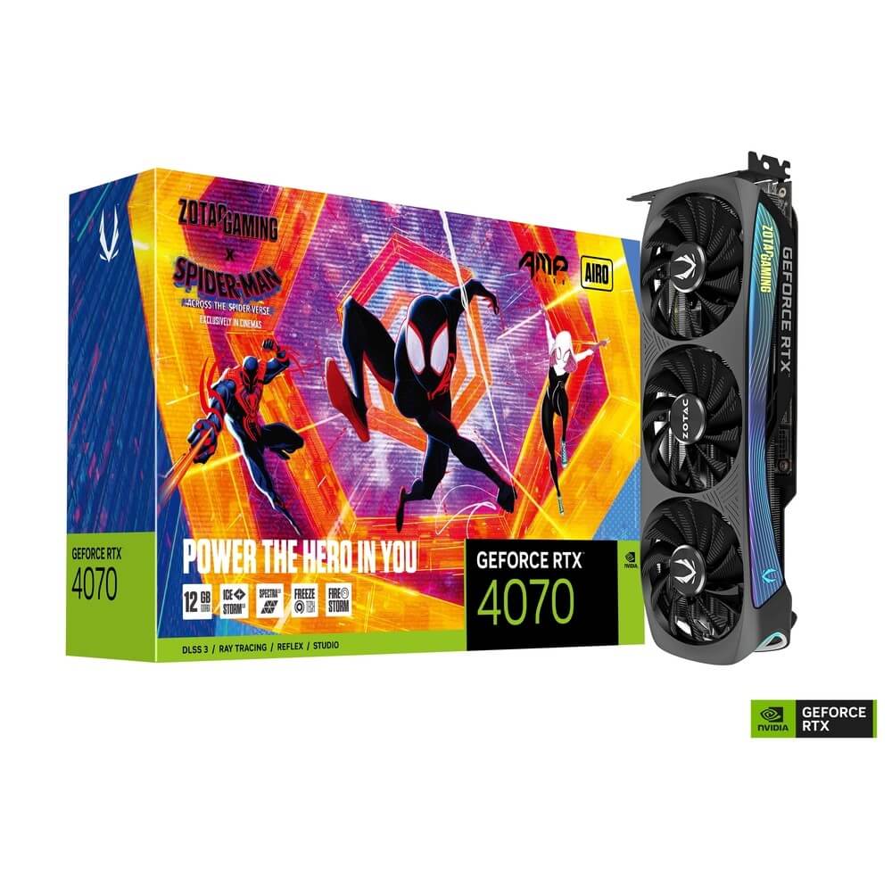 ZOTAC GAMING GEFORCE RTX 4070 AMP AIRO SPIDER-MAN: Across the