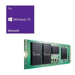 Windows 10 Pro 64Bit DSP + Intel SSDPEKNU512GZX1 バンドルセット