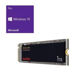 Windows 10 Pro 64Bit DSP + SanDisk SDSSDXPM2-1T00-J25 バンドルセット