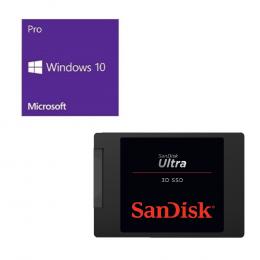 Windows 10 Pro 64Bit DSP + SanDisk SDSSDH3-4T00-J25 バンドルセット