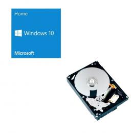 Windows 10 Home 64Bit DSP + TOSHIBA DT02ABA200 バンドルセット