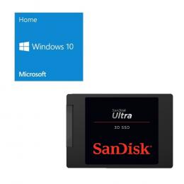 Windows 10 Home 64Bit DSP + SanDisk SDSSDH3-500G-J25 バンドルセット