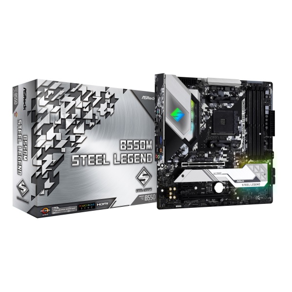 ASRock B550M Steel Legend Motherboard AMD B550 Support Ryzen