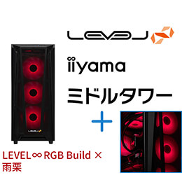 ＜パソコン工房＞【雨栗コラボ】AMD Ryzen 5とGeForce RTX 4060 Ti 8GB搭載ミドルタワーゲーミングPC / iiyama LEVEL-R6X7-LCR76X-SL1X-AG [RGB Build]