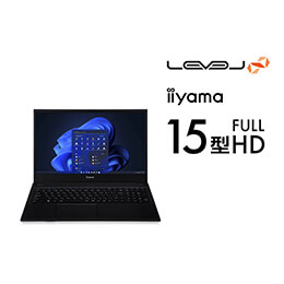 ＜パソコン工房＞ 第13世代インテル Core i7搭載15型フルHDゲーミングノートパソコン / iiyama LEVEL-15FH125-i7-UXSX [Windows 10 Home]画像