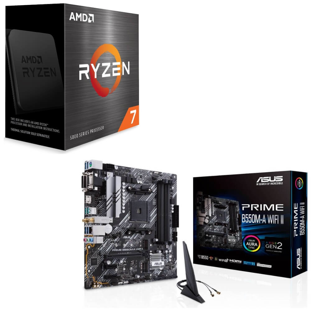 セット商品 AMD Ryzen 7 5700X BOX + ASUS PRIME B550M-A WIFI II 
