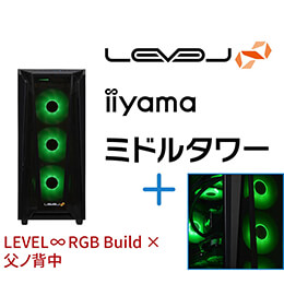 ＜パソコン工房＞【父ノ背中コラボ】AMD Ryzen 7とGeForce RTX 4070搭載ミドルタワーゲーミングPC / iiyama LEVEL-R6X7-LCR77X-TLX-FB [RGB Build]画像