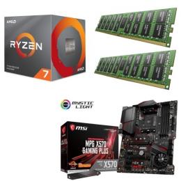 AMD Ryzen 7 3700X + MSI MPG X570 GAMING PLUS + DDR4-3200 8GB×2枚 メモリ 3点セット! セット商品　BTO パソコン　格安通販