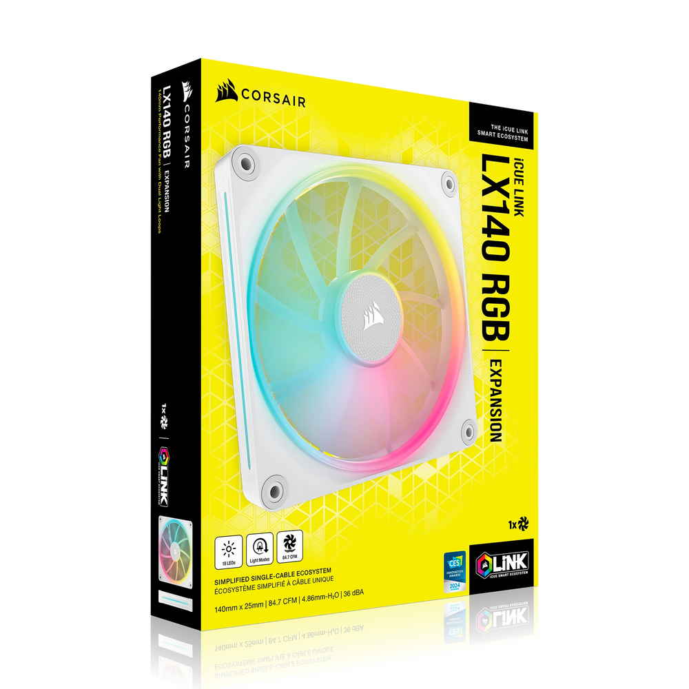 Corsair iCUE LINK LX140 RGB WHITE SingleFan Expansion(CO