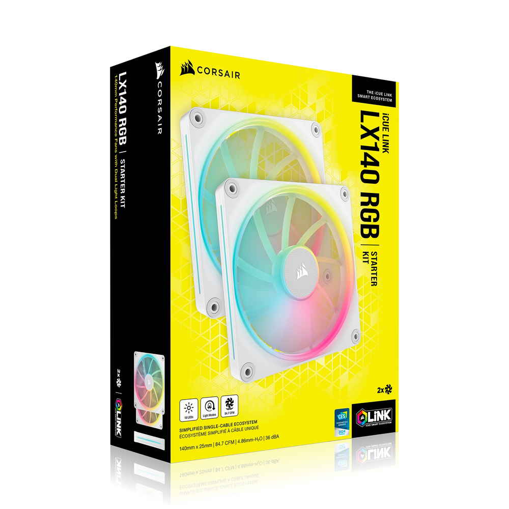 Corsair iCUE LINK LX140 RGB WHITE DualFans StarterKit(CO