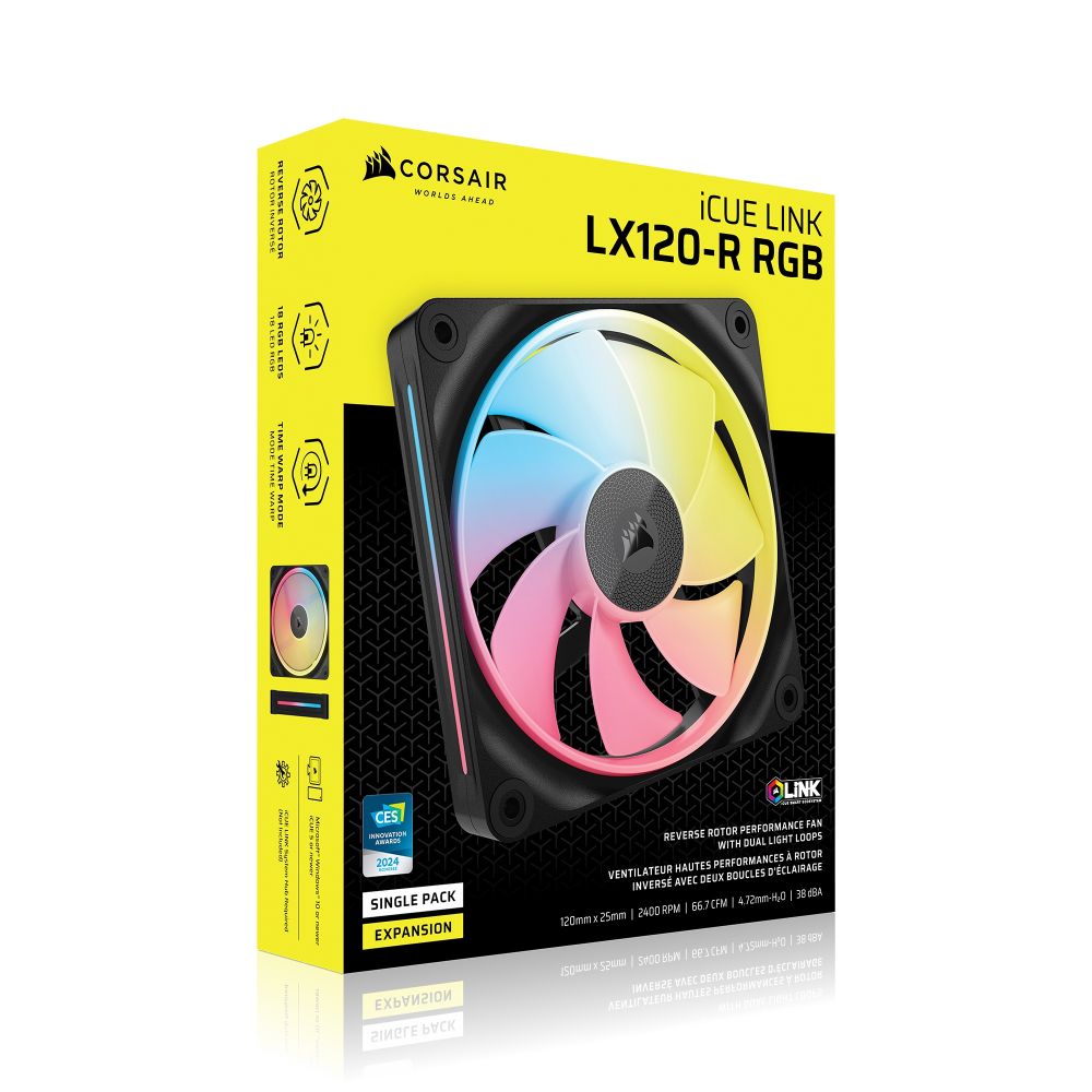 Corsair iCUE LINK LX120-R RGB Single Reverse Fan Expansion